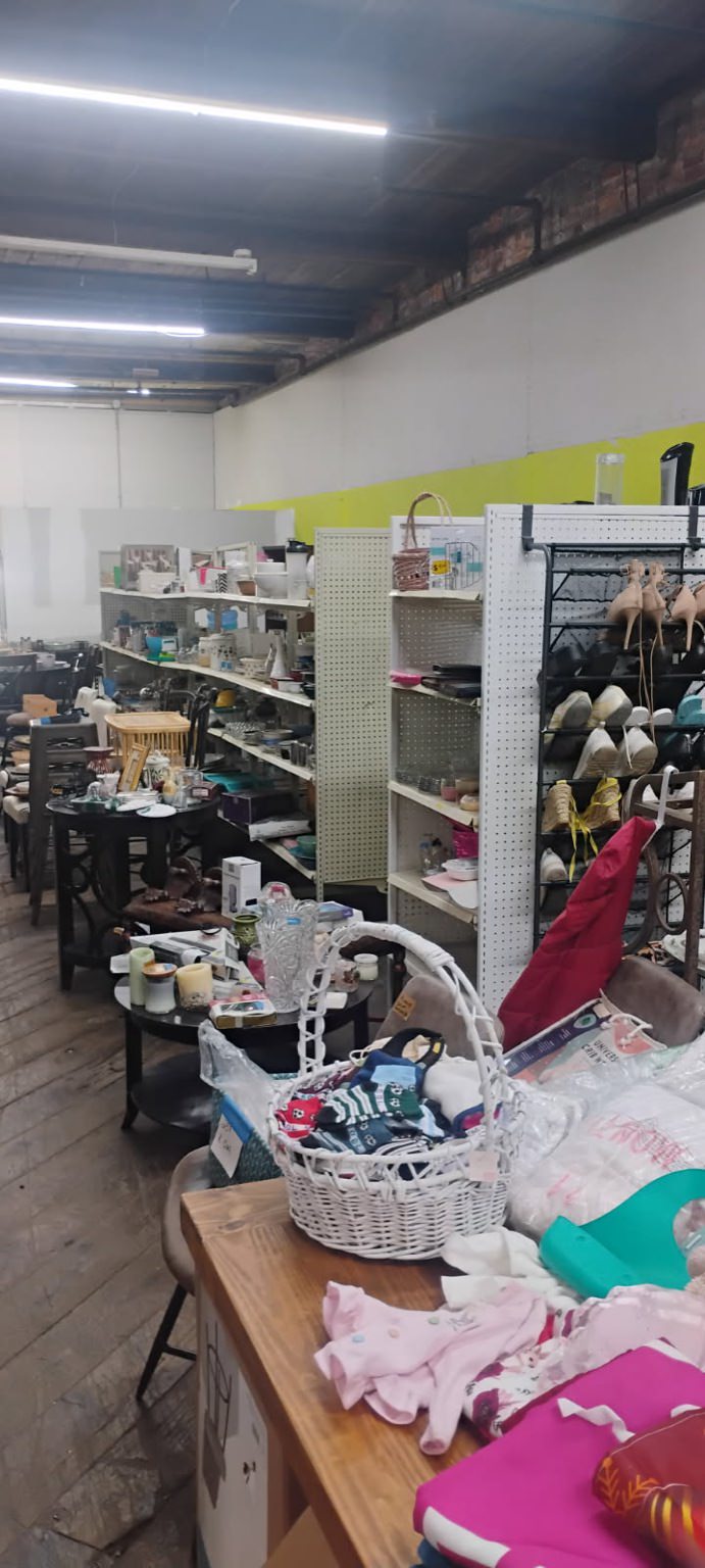 Collectibles and framed art display section