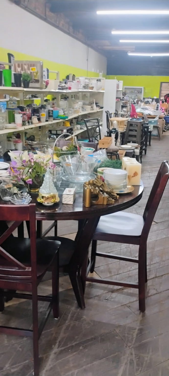 Collectibles and framed art display section